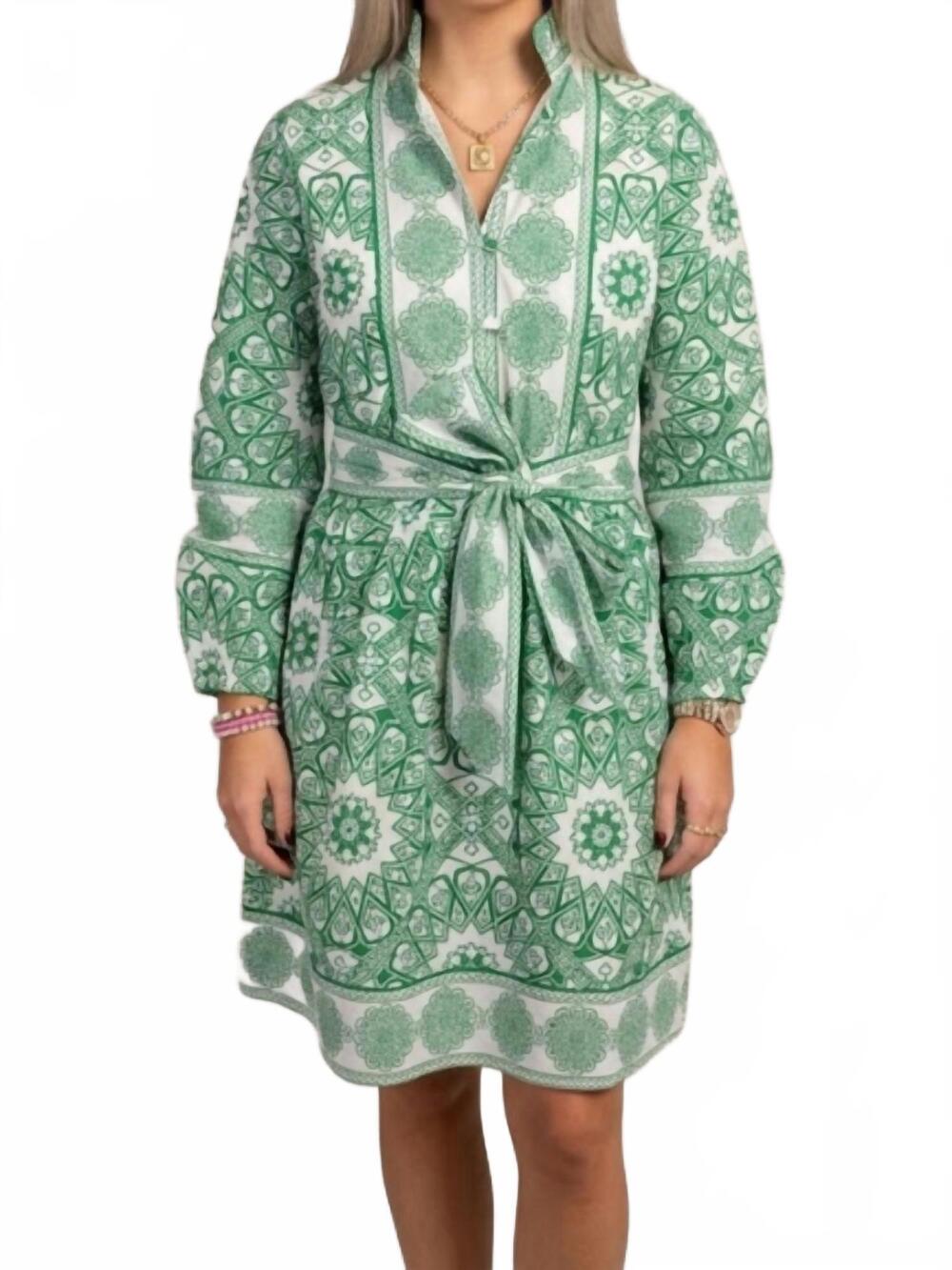 NEW HEART OF GRACE caroline mini dress in evergreen court